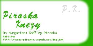 piroska knezy business card